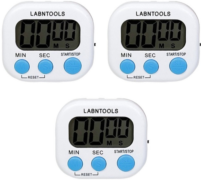 랩앤툴스 캔디 쿠킹타이머, 화이트, 3개