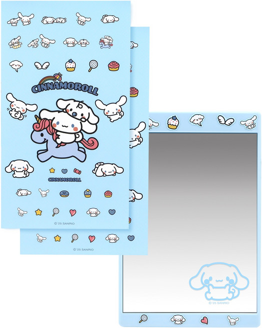 뷰티홈 산리오 캐릭터즈 시나모롤 사각 스탠드 거울, 연블루