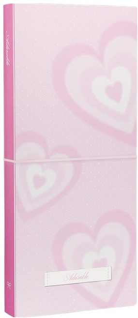 워너디스 어도러블 양면 키스컷 바인더 스티커 보관 파일 S, 하트 핑크, 1개, 20매