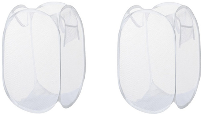 다퍼남 폴더블 메쉬 다용도 바스켓, 화이트, 2개