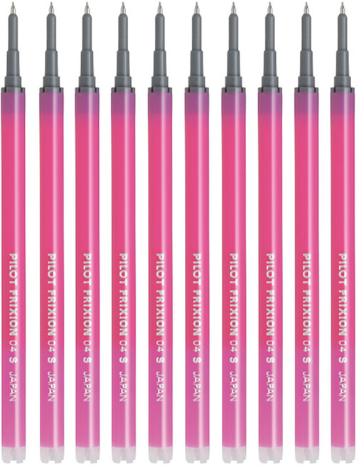 PILOT 百樂 FRIXION Synergy 按壓式替芯 0.4mm, 粉紅色, 10個