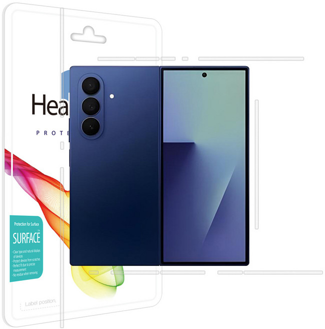 힐링쉴드 무광 측면테두리 휴대폰 액정보호필름 2p 세트, 1세트