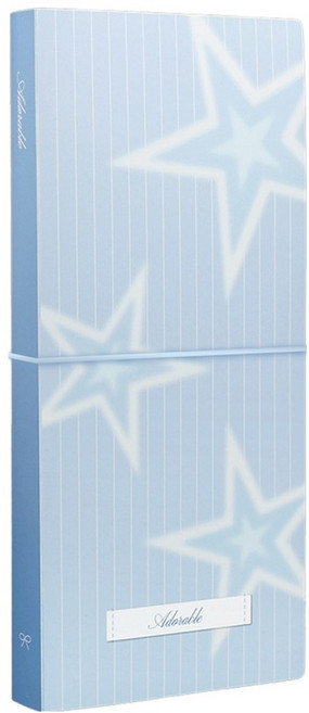 워너디스 어도러블 양면 키스컷 바인더 스티커 보관 파일 S, 별 블루, 1개, 20매