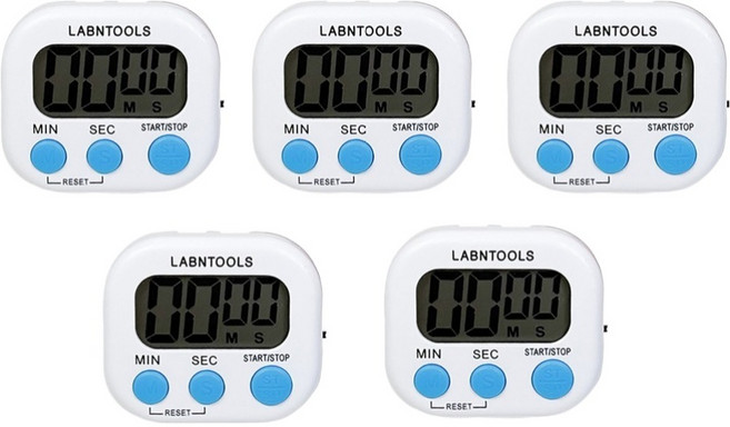 랩앤툴스 캔디 쿠킹타이머, 화이트, 5개