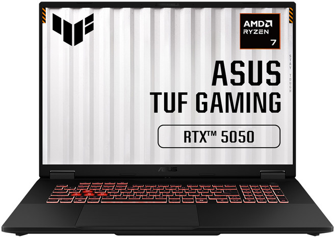 에이수스 2025 TUF 게이밍 A18 라이젠7 라이젠 200 시리즈 지포스 RTX 5050, 예거 그레이, 512GB, 32GB, Free DOS, FA808UH-S8030