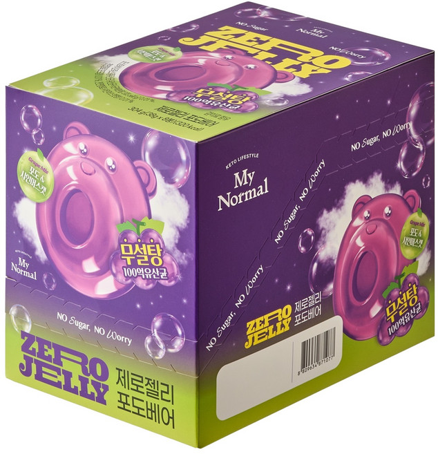 마이노멀 제로젤리 포도베어 8개입, 304g, 1개