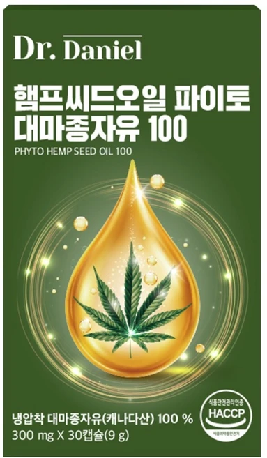 아이비알닥터다니엘 햄프씨드오일 파이토 대마종자유 100, 1개, 30정 - 쿠팡