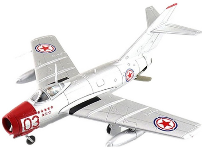 하비마스터 레프리카 1/72 MIG-15bis 레드 03 1950 전투기 HM421693, 레드 + 실버, 1개