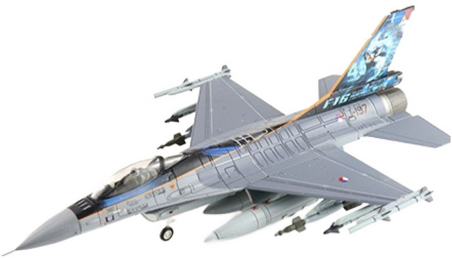 하비마스터 레프리카 1/72 F-16AM J-197 RNLAF 2024 전투기모형 HM421822, 혼합색상, 1개