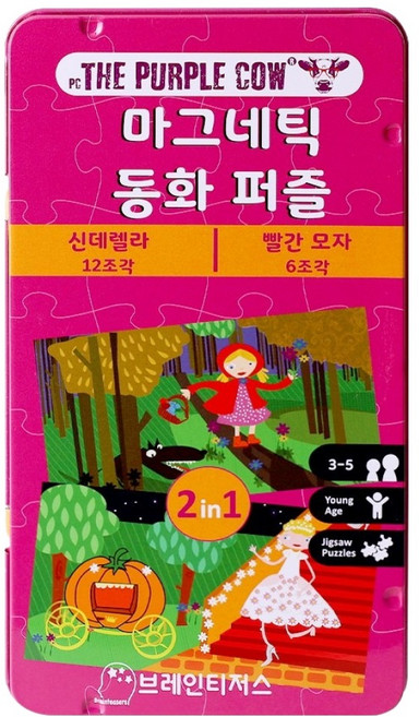 더퍼플카우 마그네틱 동화 판퍼즐, 1개, 18피스, 단품