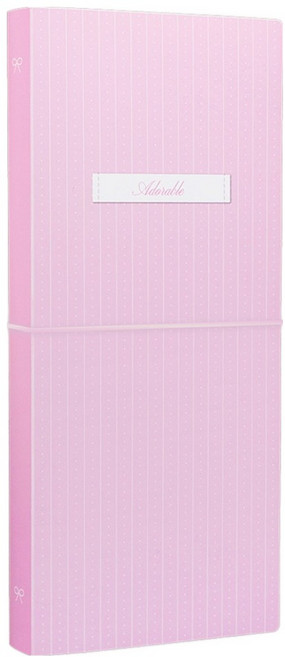 워너디스 어도러블 양면 키스컷 바인더 L, 패턴 핑크, 1개, 20매