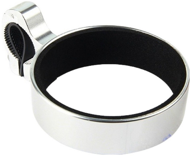 뉴토피아 심플 자전거 유모차 텀블러 커피컵 거치 컵홀더 86.55 x 76 x 41 mm, 실버, 1개