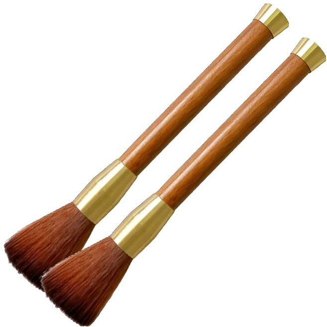 모나홈 홈카페 바리스타 커피머신 청소 브러쉬, 내추럴우드, 2개