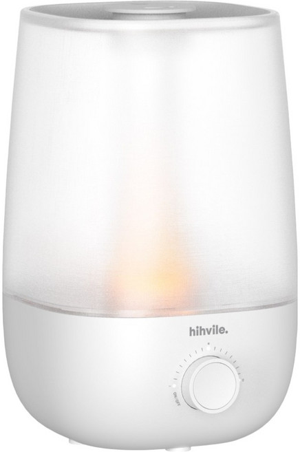 하이빌레 사무실 책상 탁상용 미니 무드등 초음파 가습기, HV-HS11WH, 화이트