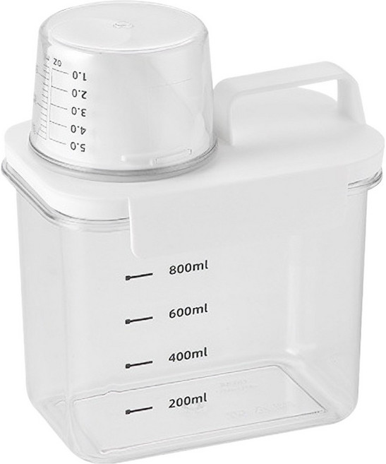 피닛앤피킷 눈금 세제 리필 용기 1100ml, 투명, 1개