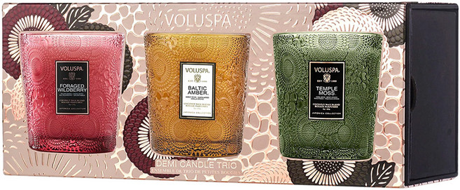 VOLUSPA 天然蠟燭禮盒 3入組, 1套, 多種香味, 156g