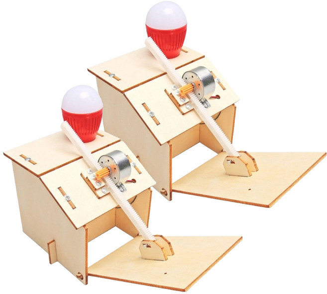 리브온 창의력 STEAM 목재 만들기 조력발전기 20 x 9 x 14 cm, 혼합색상, 2개