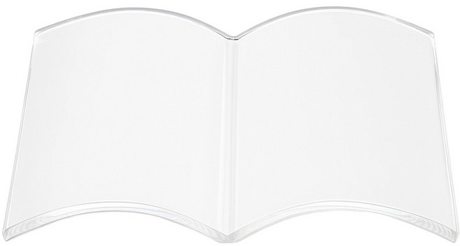 TODAY LIVING 書本造型透明鎮紙 21.5 x 18.5 x 0.5 cm, 1個