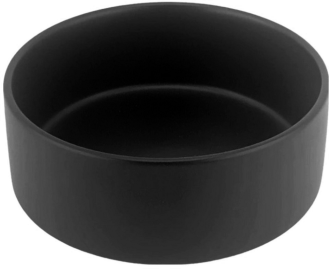 高精寵物 陶瓷平底碗 5吋, 黑色, 1個