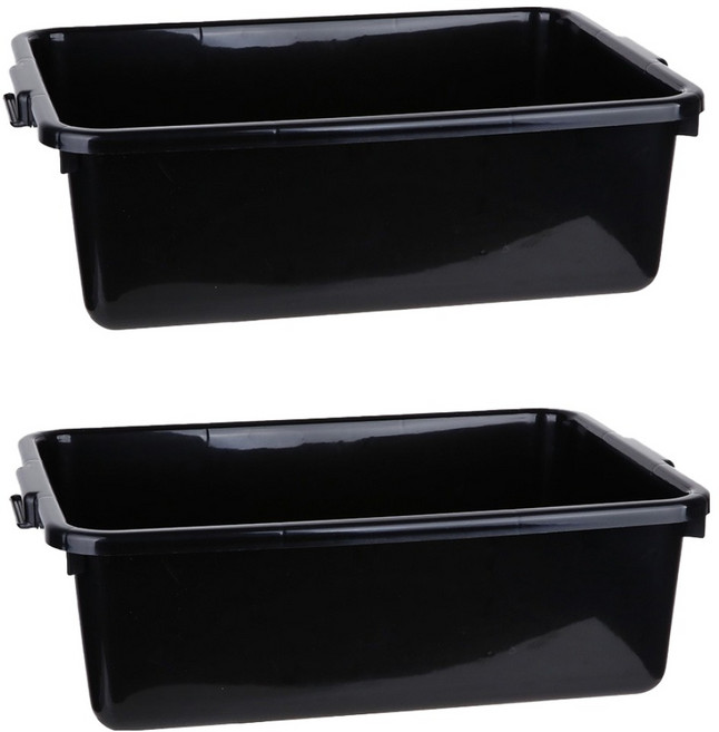 플라라 PP 식기수거함 510 x 380 x 165 mm, 검정, 2개