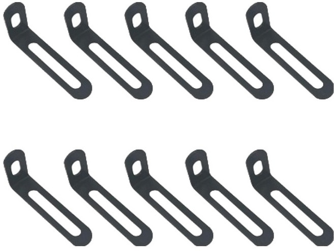 OON 조절 라운드 꺽쇠 블랙, 10개