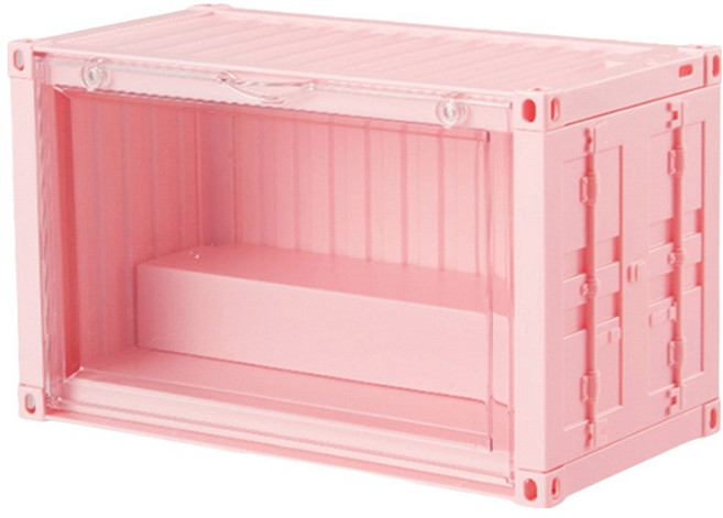 FAmILyLIFE 生活 貨櫃雙層階梯磁吸門展示盒 小型款 A-480-PI, 1個