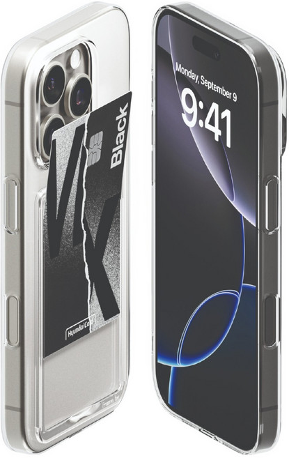 프레임바이 프레임 변색에 강한 에어 PC 소재 일반 카드 1장 수납 휴대폰 케이스