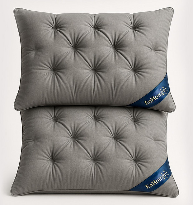 EnHomee DALJAM 슬립피안 호텔 베개, 딥그레이, 2개