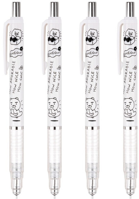 카카오프렌즈 두들두들 샤프, 0.5mm, 4개