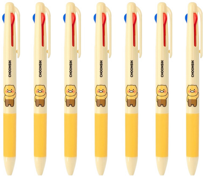 카카오프렌즈 3색 볼펜 0.7mm, 춘식이, 7개