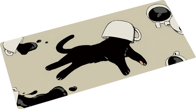 넥시오 고양이 마우스패드 800 x 300 x 2 mm, F-A25-05, 1개