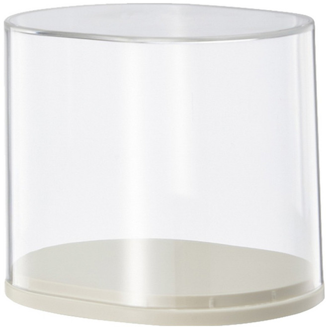 FAmILyLIFE 生活 橢圓形透明展示盒, 1個, 透明色