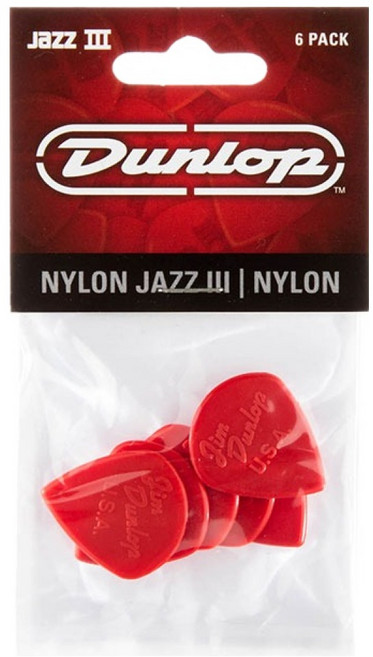 Dunlop 피크 나일론 재즈3 RED 47P3N 6p, 1개