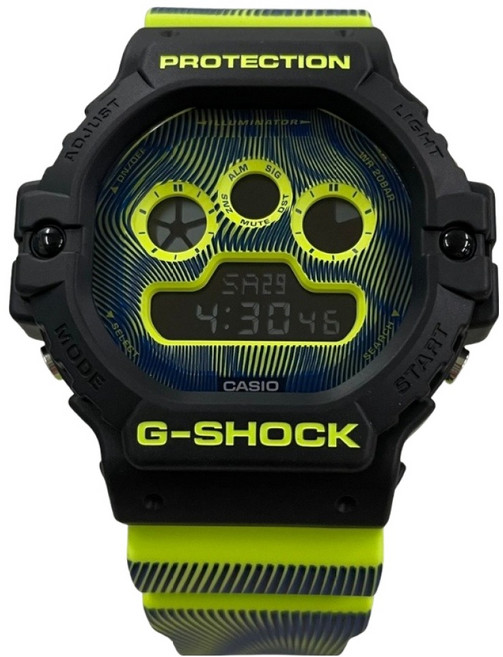 CASIO 卡西歐 G-SHOCK 科幻感奇妙世界螢光色調電子錶 DW-5900TD-9DR