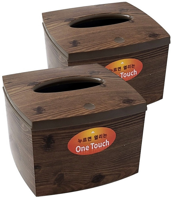 월포 원터치 냅킨함, 우드, 2개