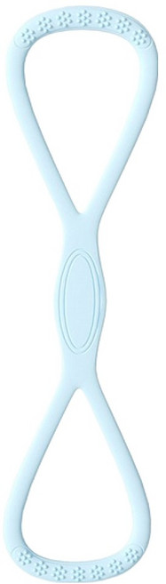 블럭마트 실리콘 8자형 스트레칭 요가밴드, 블루, 1개
