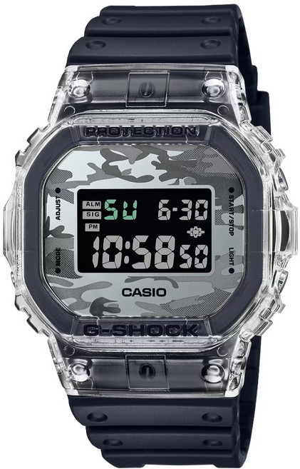 CASIO 卡西歐 G-SHOCK 方形迷彩錶盤電子錶 DW-5600SKC-1DR