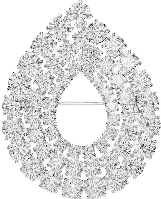 스와로브스키 여성용 매트릭스 로듐브로치5714648 + 쇼핑백 + 메시지카드 + 품질보증서