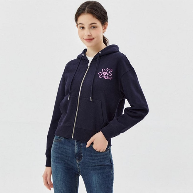 게스 여성용 탄탄쮸리 플라워 후드집업 OO3K3499