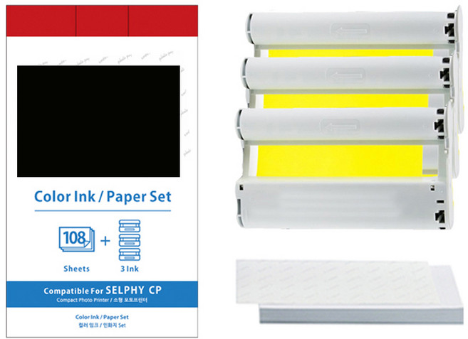 캐논 호환 셀피 인화지 KP-108IN, 1세트, 4X6