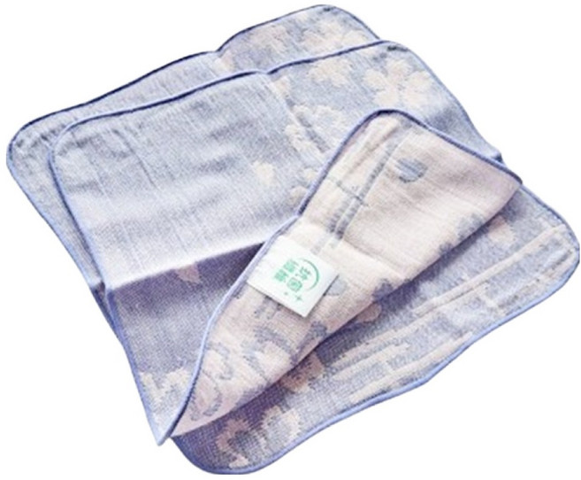 SHING LONG TEXTILE 台灣興隆毛巾 遇見櫻花防臭特波麗手帕巾, 紫色, 2個