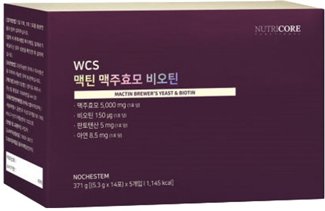 뉴트리코어 맥틴 맥주효모 비오틴, 371g, 1개