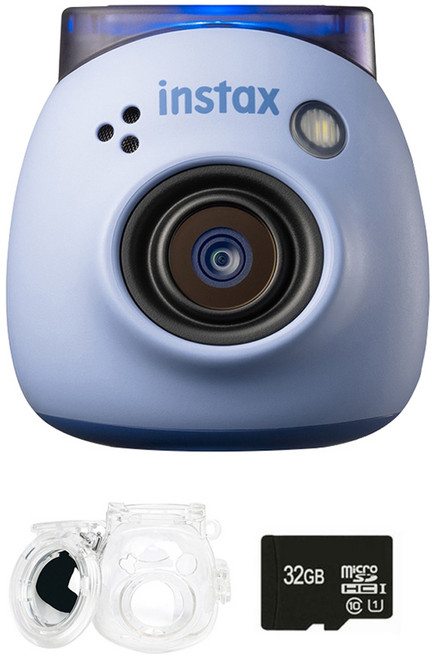 인스탁스 PAL 라벤더블루 + 투명케이스 + 32GB 메모리 세트 FI026, 1세트