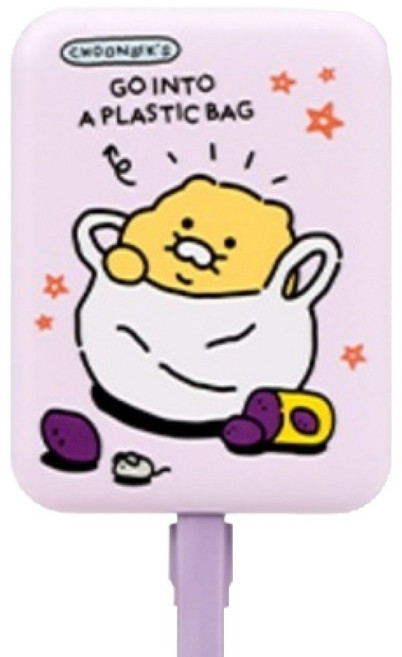 카카오프렌즈 데일리 고속충전 맥세이프 보조배터리 10000mAh, 춘식이 퍼플, P24-MSPB10K01