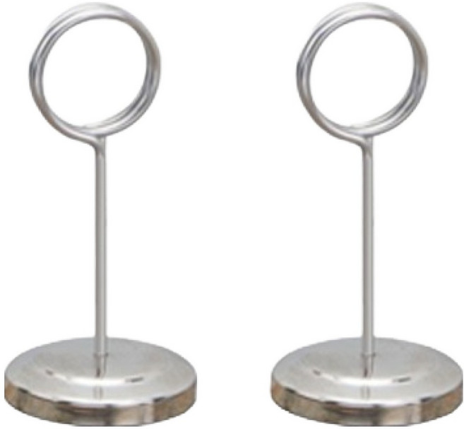 윰스 스탠드형 명함 카페 메모 꽂이 10cm, 실버, 2개