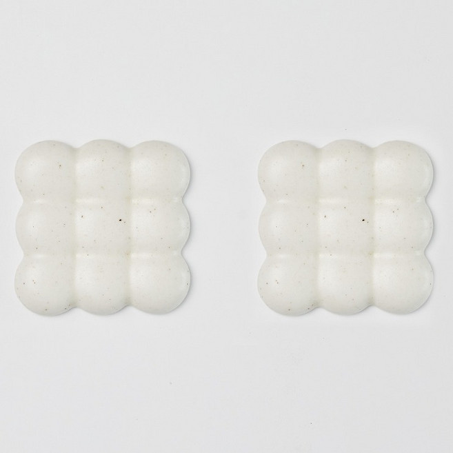 베터핑거 도자기 수저받침, 화이트, 2개