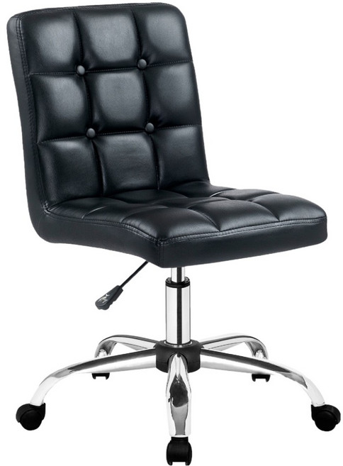 E-home Parker 派克可調式方格電腦椅 EFC001A-blk, 黑色