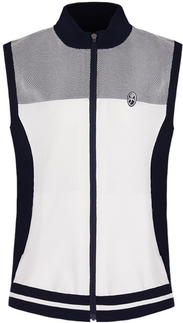 까스텔바작 남성용 컬러 블록 풀집업 베스트 가디건 BGCFSV002