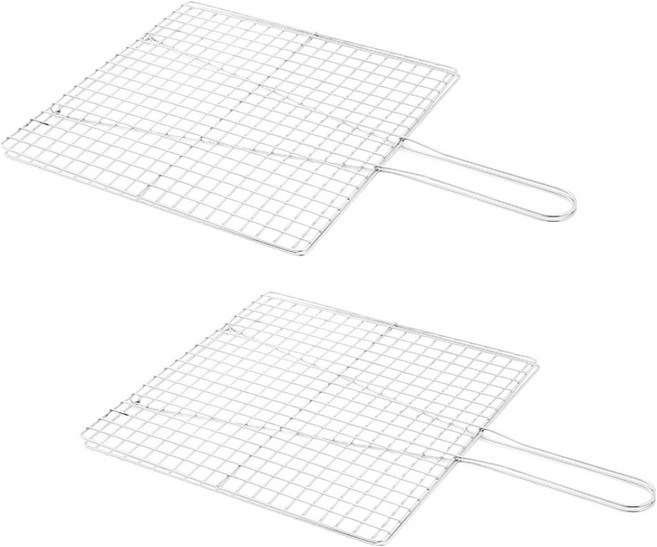 4BNK 스텐 손잡이 양면 석쇠, 2개