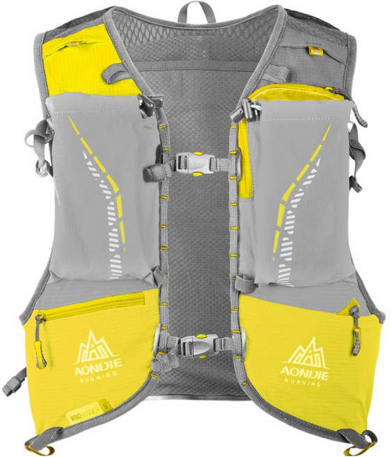 오니지 클레버 V4 초경량 스포츠 베스트 조끼 백팩 18L, 옐로우, 1개